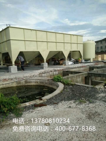 斜管沉淀器卸貨及安裝現(xiàn)場(chǎng)